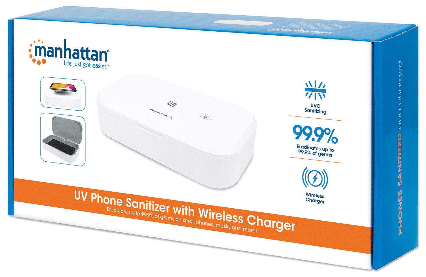 Wireless Charger with Phone Storage Box Packaging Image 2