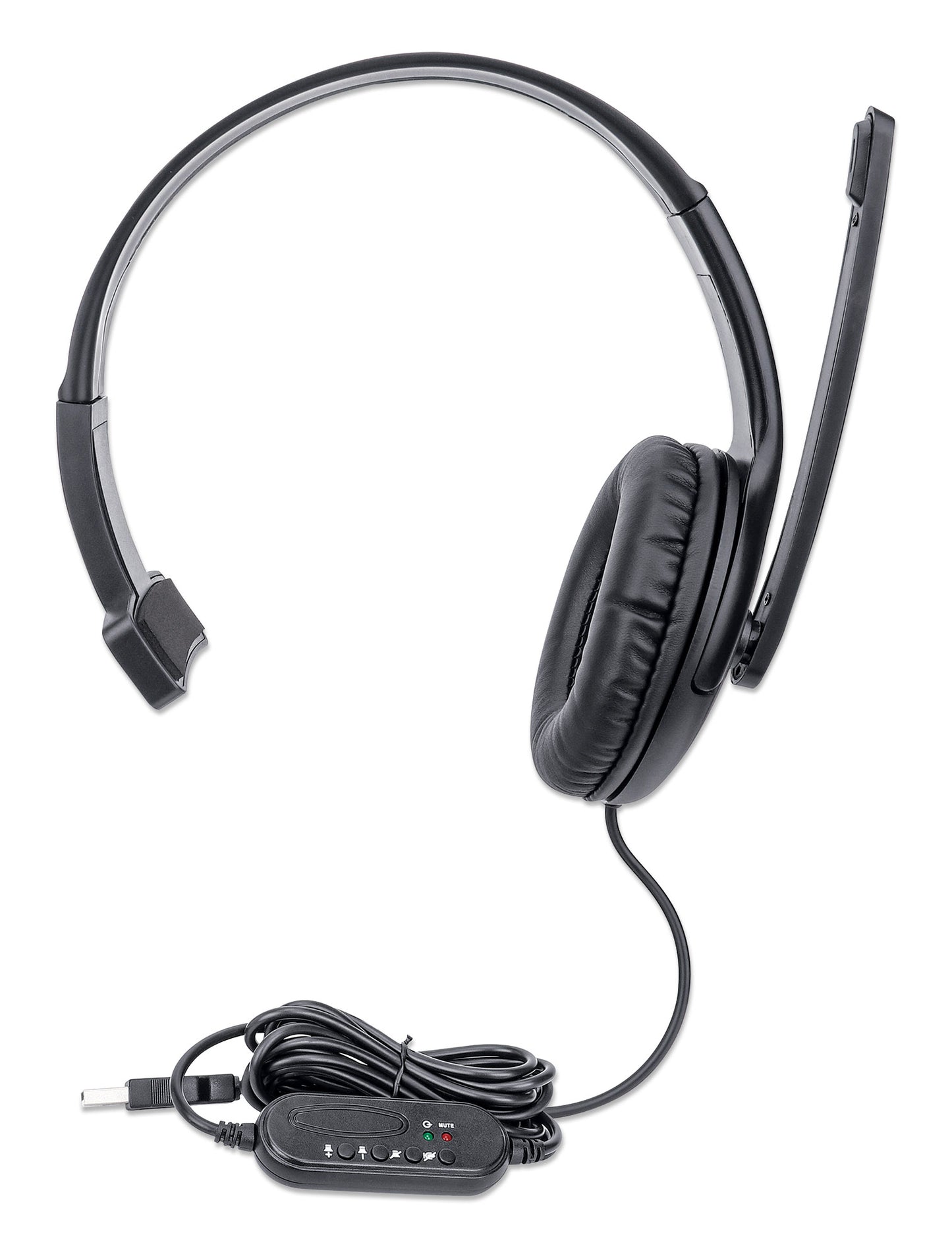 Mono USB Headset, Over-Ear, Polybag Packaging Image 7