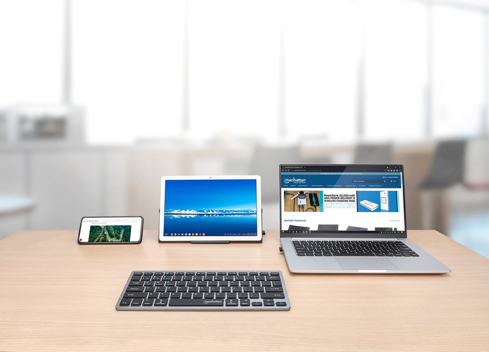 Ultra Slim Dual-Mode Wireless Keyboard Image 8