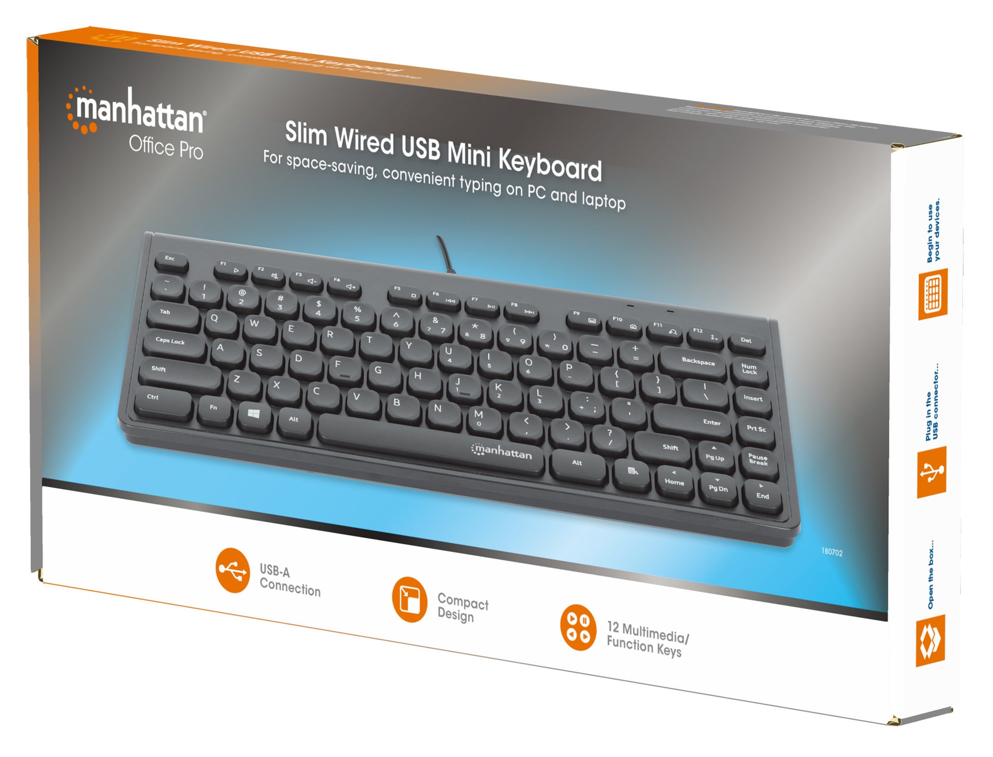 Slim Wired USB Mini Keyboard Packaging Image 2
