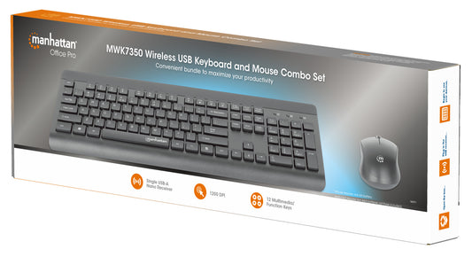 MWK7350 Wireless USB Keyboard and Mouse Combo Set Packaging Image 2