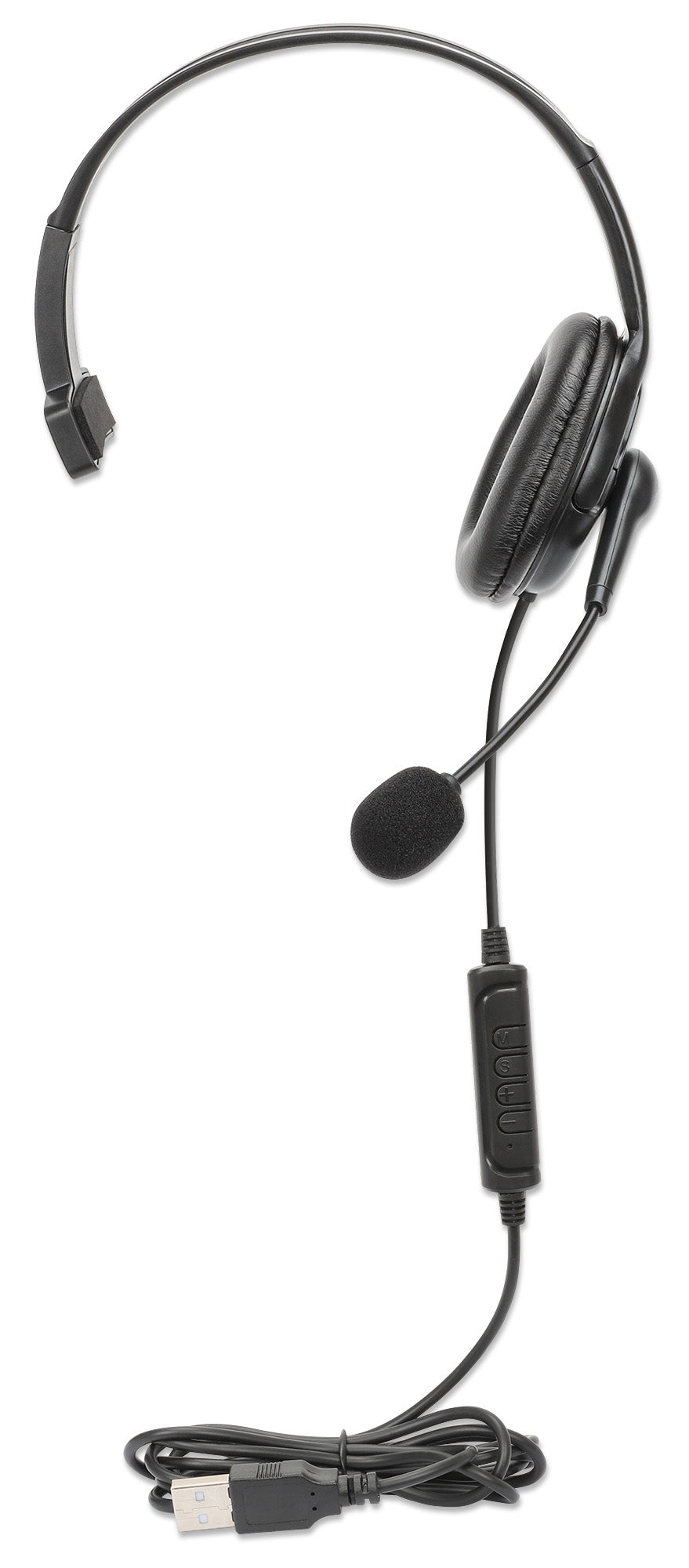 Mono USB Headset, Over-Ear, with Reversible Microphone Image 7