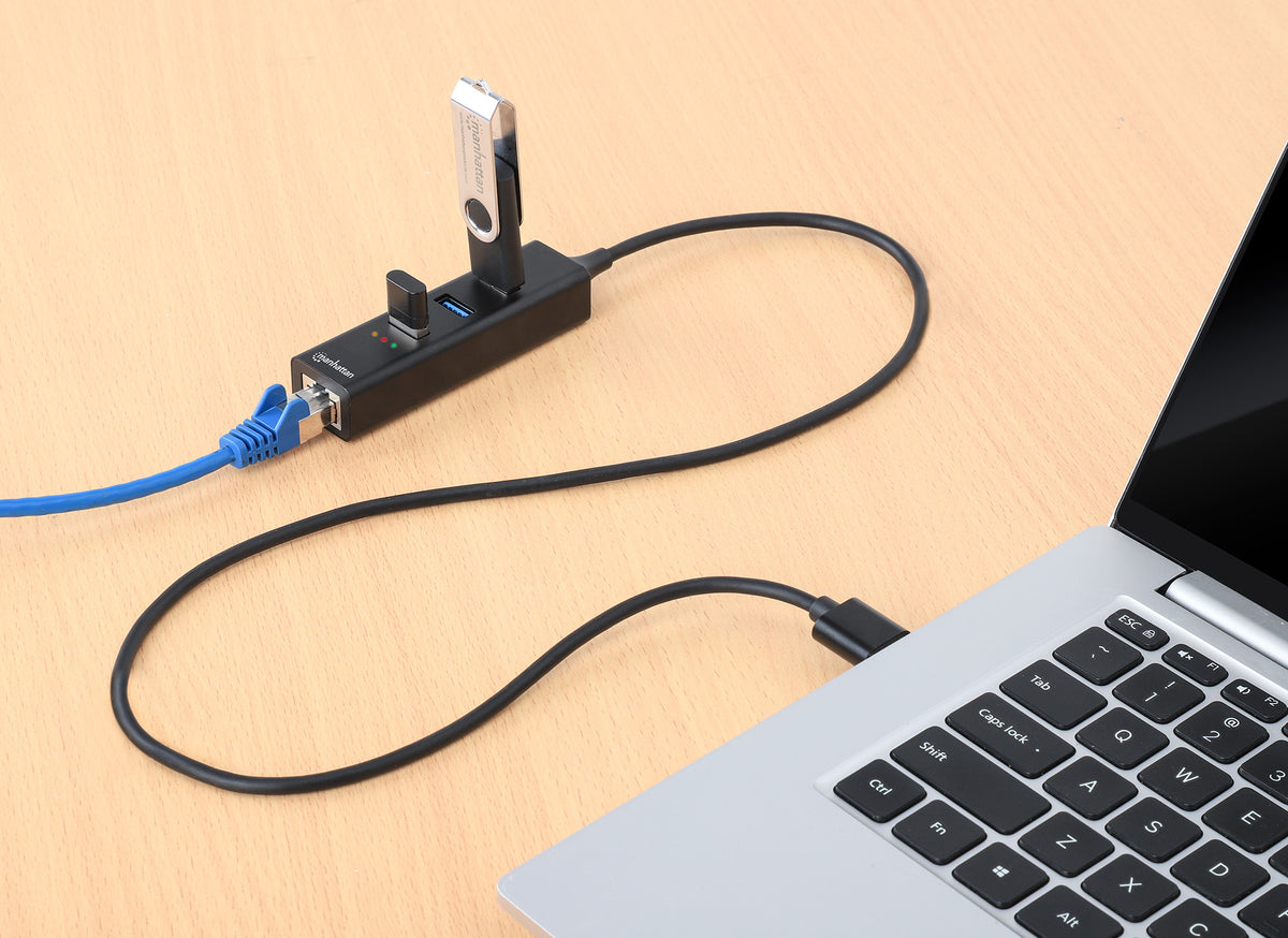 3-Port USB 3.0 Type-C/A Combo Hub with Gigabit Ethernet Network Adapter Image 8