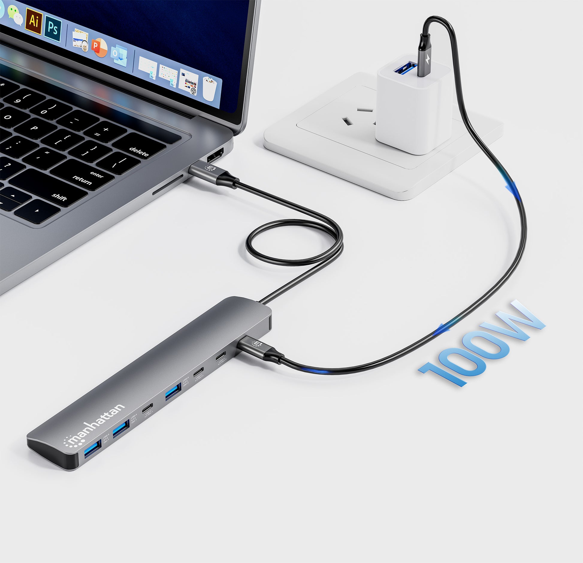 7-Port 10G/5G USB-C / USB-A Hub 4+3 with Power Delivery Image 6