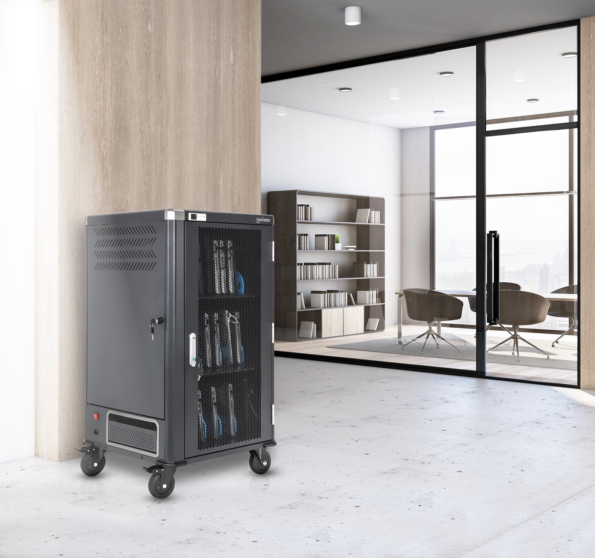 EU 30-Bay AC Charging Cart Image 5