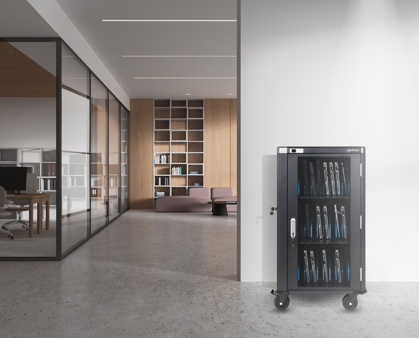 EU 30-Bay AC Charging Cart Image 7
