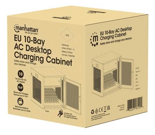 EU 10-Bay AC Desktop Charging Cabinet Packaging Image 2