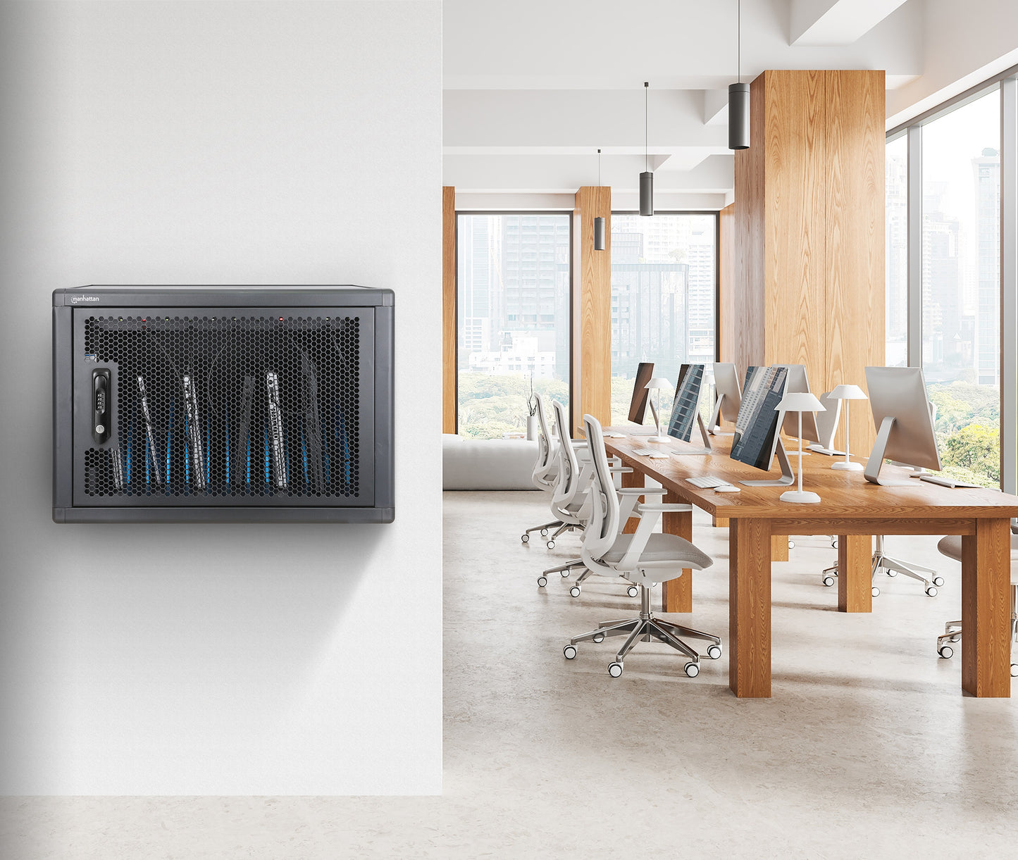 12-Port USB-C Desktop Charging Cabinet - 65W per Port Image 4
