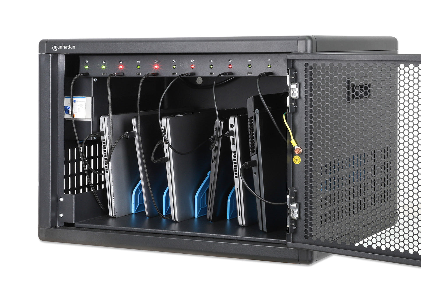 12-Port USB-C Desktop Charging Cabinet - 65W per Port Image 7
