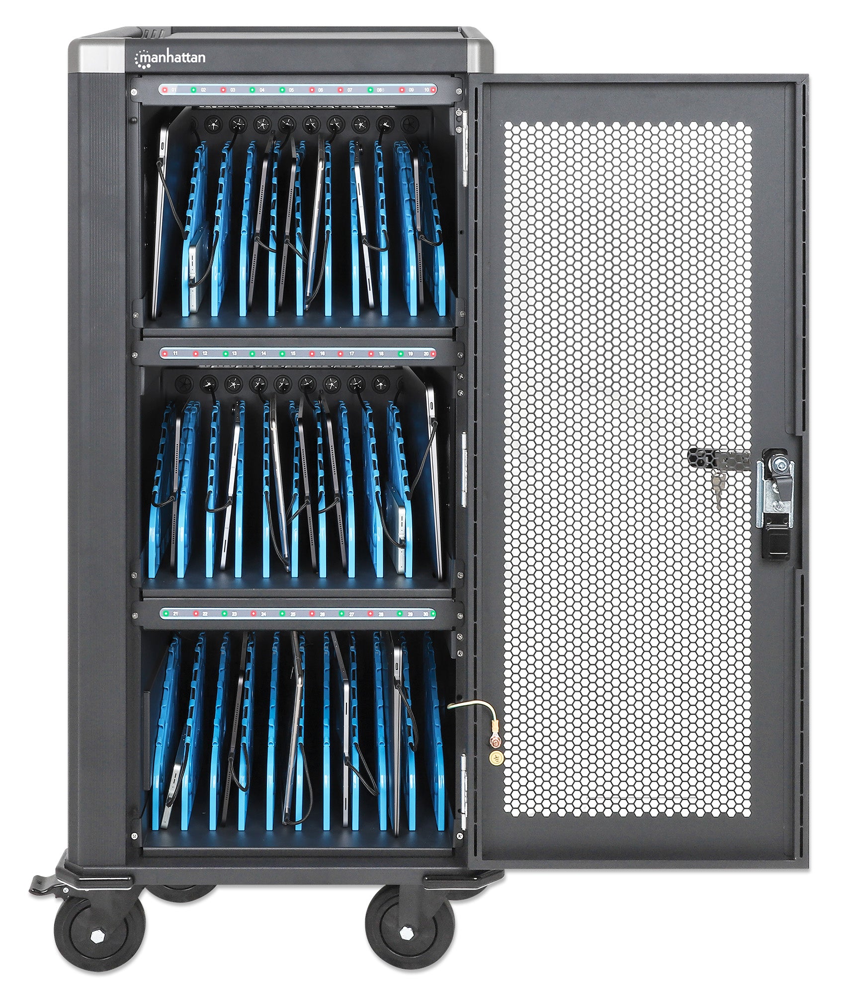 30-Port USB-C Charging Cart - 30W per Port Image 3