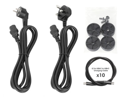 10-Port USB-C Desktop Charging Cabinet - 30W per Port Image 12