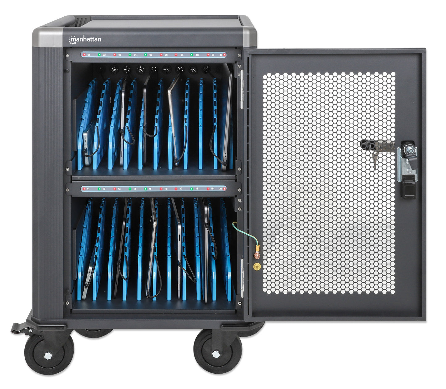 20-Port USB-C Charging Cart - 30W per Port Image 3