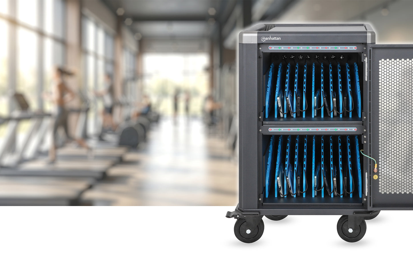 20-Port USB-C Charging Cart - 30W per Port Image 7