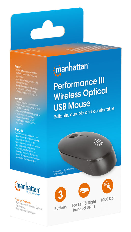 Performance III Wireless Optical USB Mouse Packaging Image 2