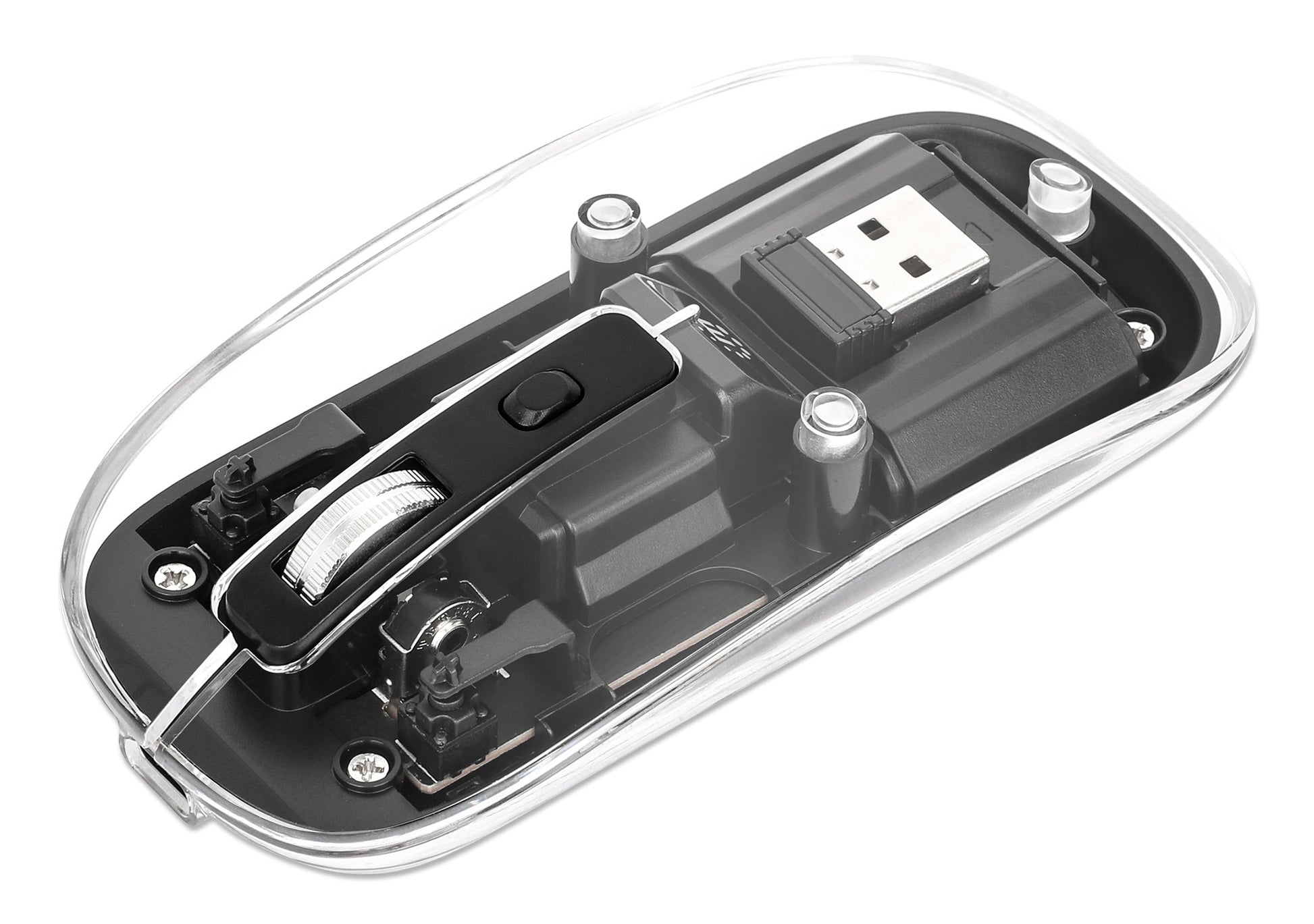 Transparent Rechargeable Wireless USB Mouse Image 1