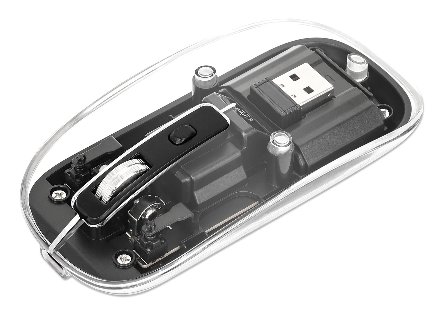 Transparent Rechargeable Wireless USB Mouse Image 1