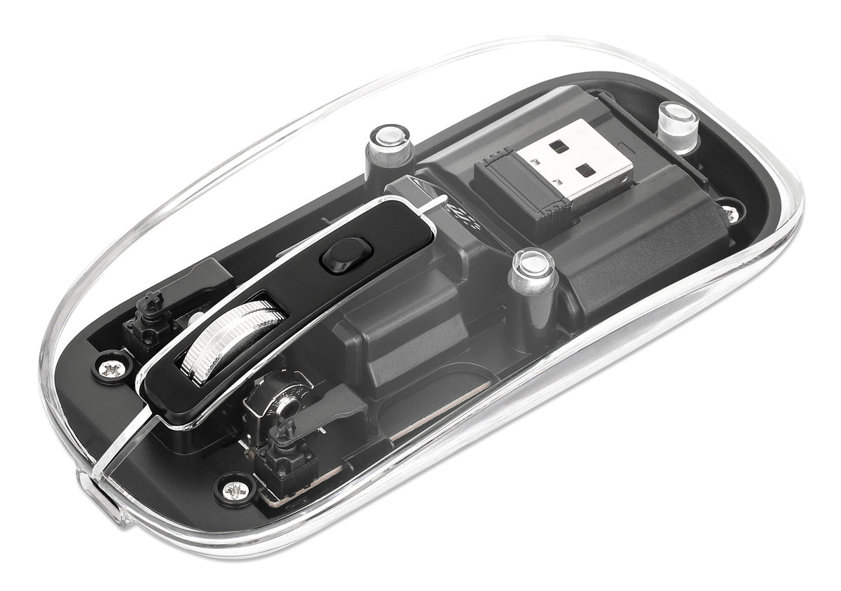 Transparent Rechargeable Wireless USB Mouse Image 1