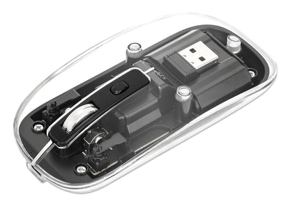 Transparent Rechargeable Wireless USB Mouse Image 1