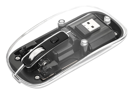 Transparent Rechargeable Wireless USB Mouse Image 1