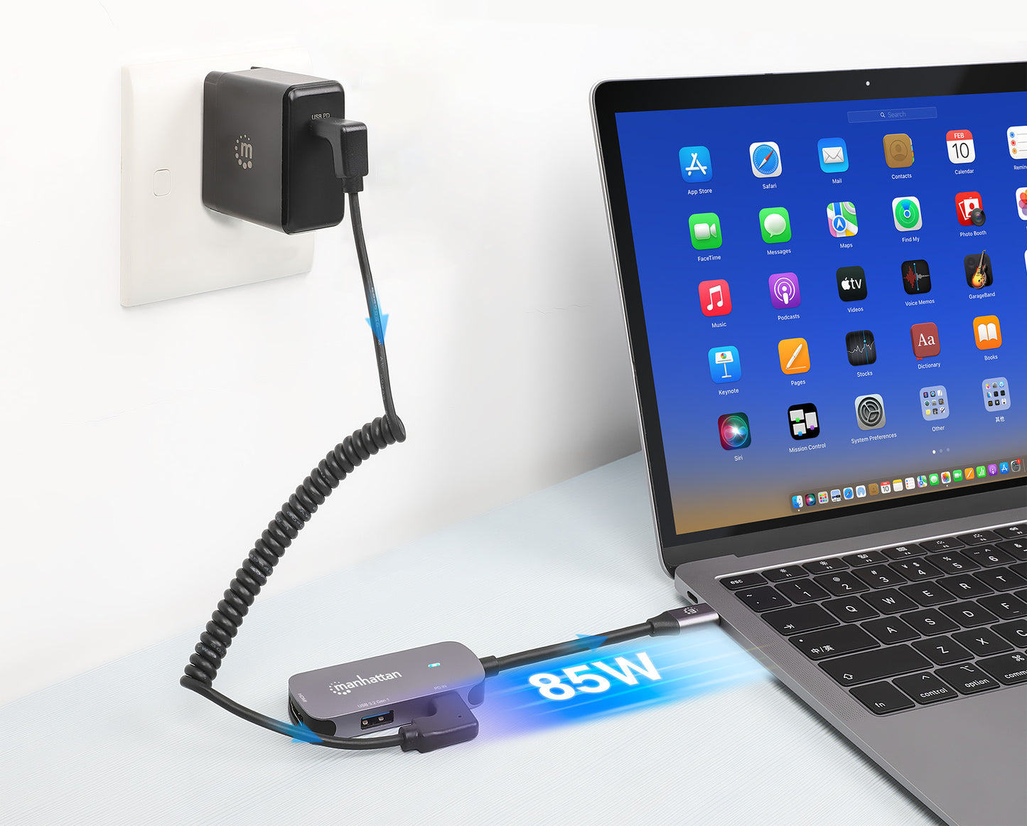 USB-C to HDMI (4K@60Hz) 3-in-1 Docking Converter with Power Delivery Image 3