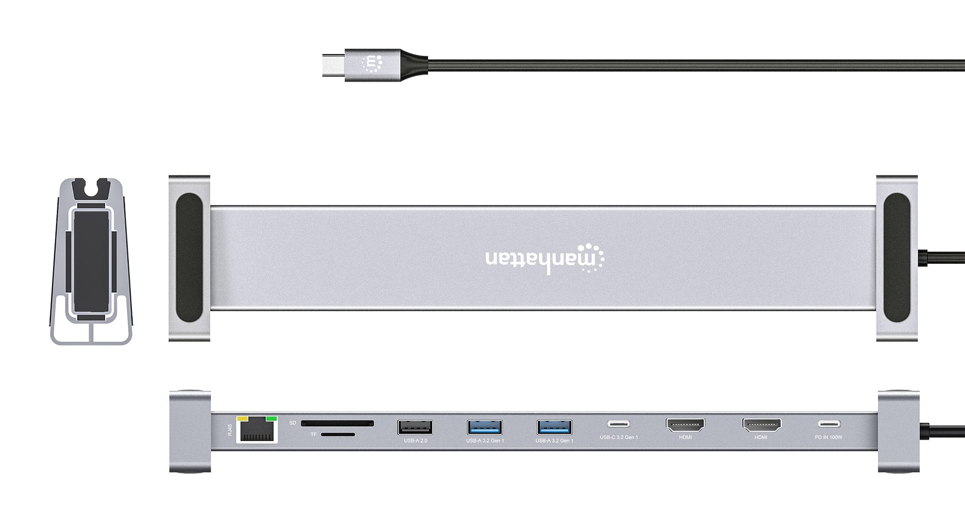 USB-C PD 10-in-1 Dual-HDMI Monitor Docking Station / Multiport Hub Image 14