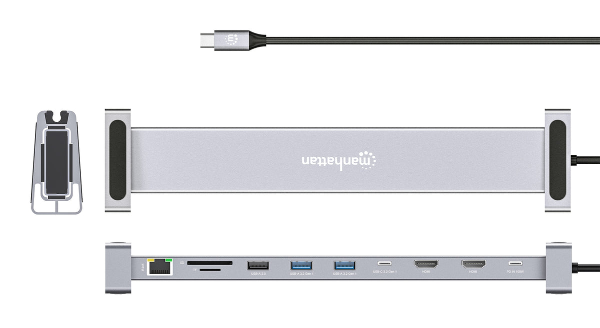 USB-C PD 10-in-1 Dual-HDMI Monitor Docking Station / Multiport Hub Image 14