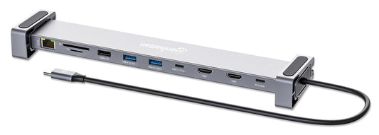 USB-C PD 10-in-1 Dual-HDMI Monitor Docking Station / Multiport Hub Image 1