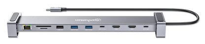 USB-C PD 10-in-1 Dual-HDMI Monitor Docking Station / Multiport Hub Image 9