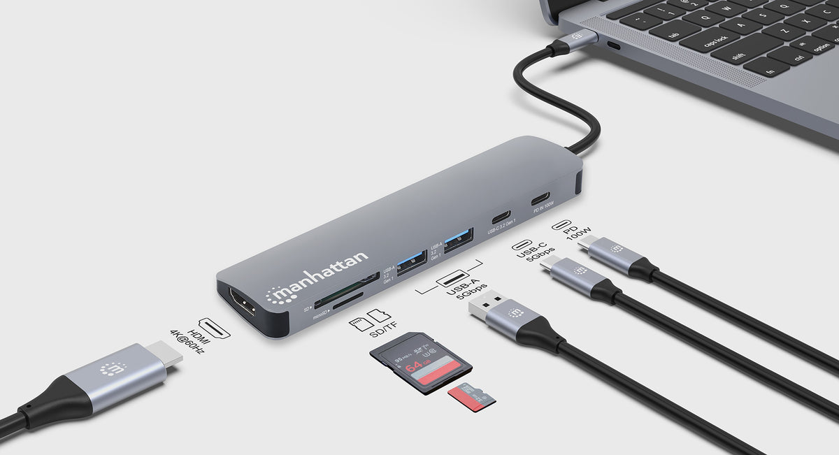 USB-C PD 7-in-1 HDMI 4K Docking Station / Multiport Hub Image 8