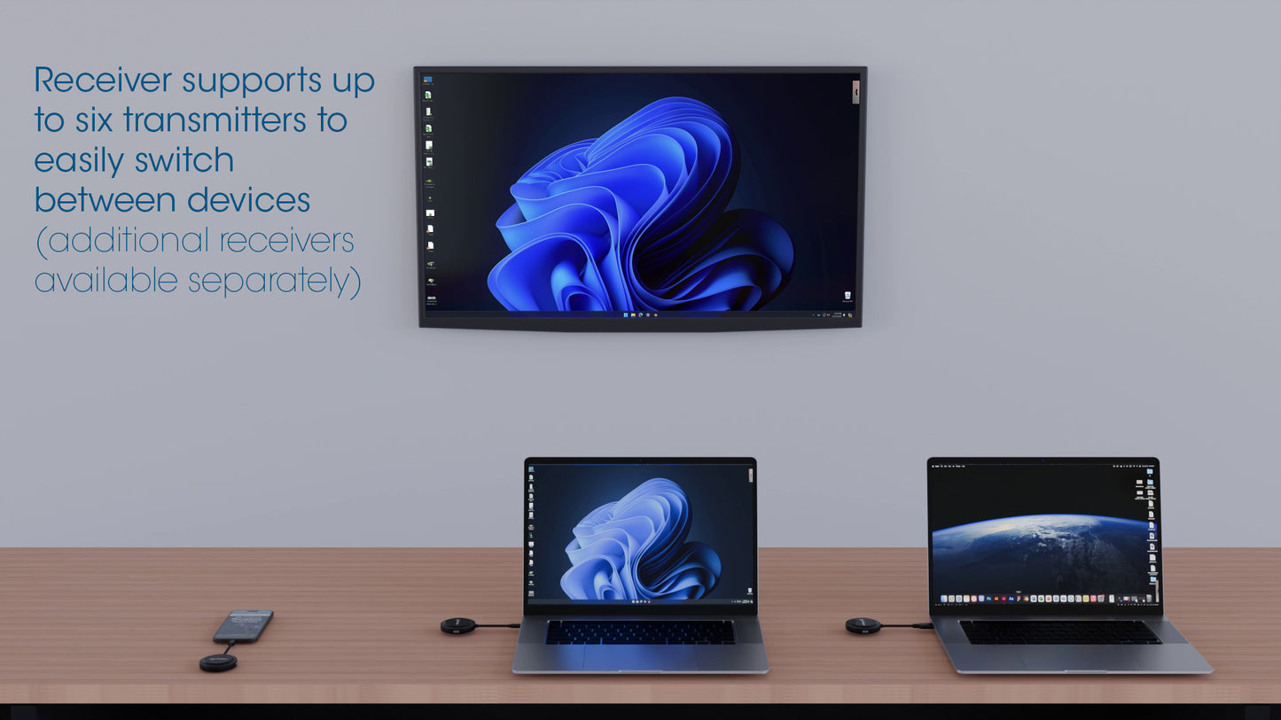 1080p Wireless HDMI Display Presentation Kit with USB-C Transmitter Image 11