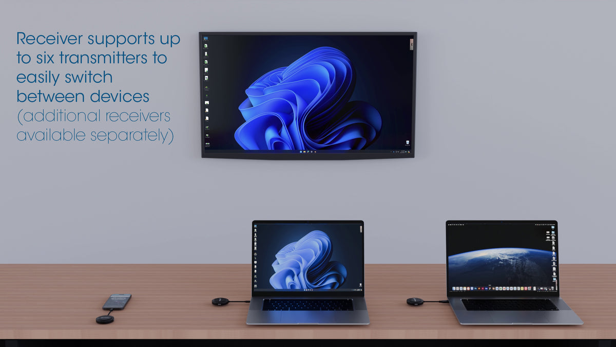 1080p Wireless HDMI Display Presentation Kit with USB-C Transmitter Image 11