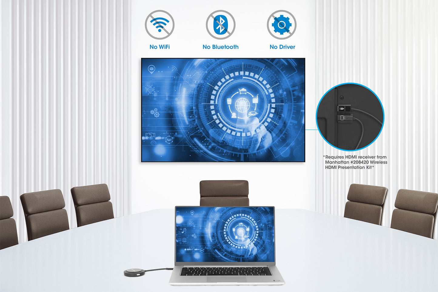 1080p Wireless HDMI Display Adapter / USB-C Transmitter (Requires Presentation Kit) Image 7
