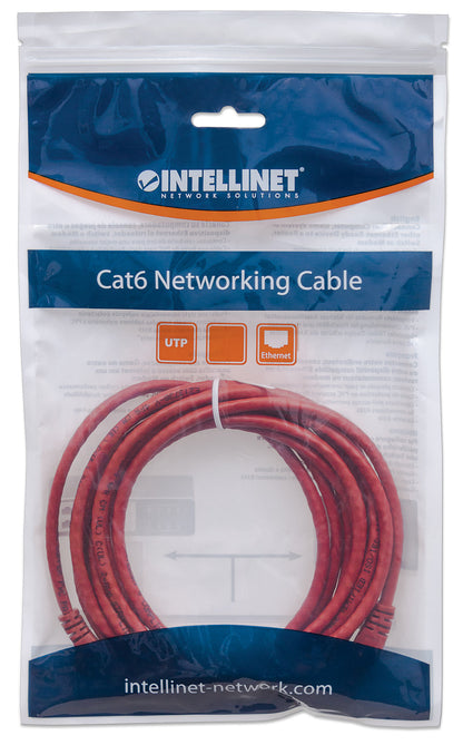 Cat6 U/UTP Network Patch Cable, 7.5 m (25 ft.), Red Packaging Image 2