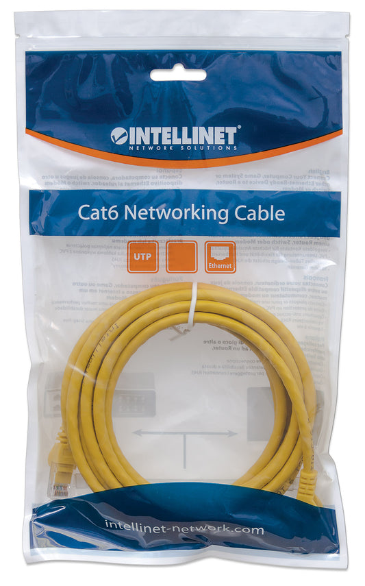 Cat6 U/UTP Network Patch Cable, 5 m (14 ft.), Yellow Packaging Image 2
