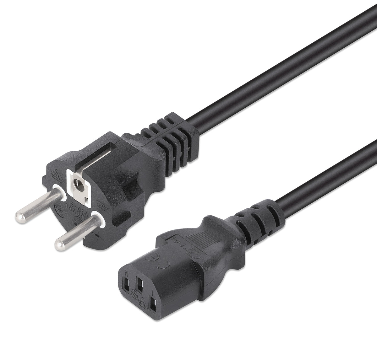 EU Power Cable C13 to CEE 7/7, 1 m Image 1