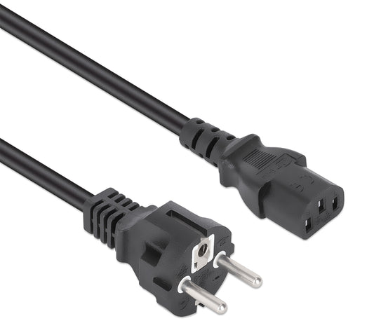 EU Power Cable C13 to CEE 7/7, 1 m Image 2