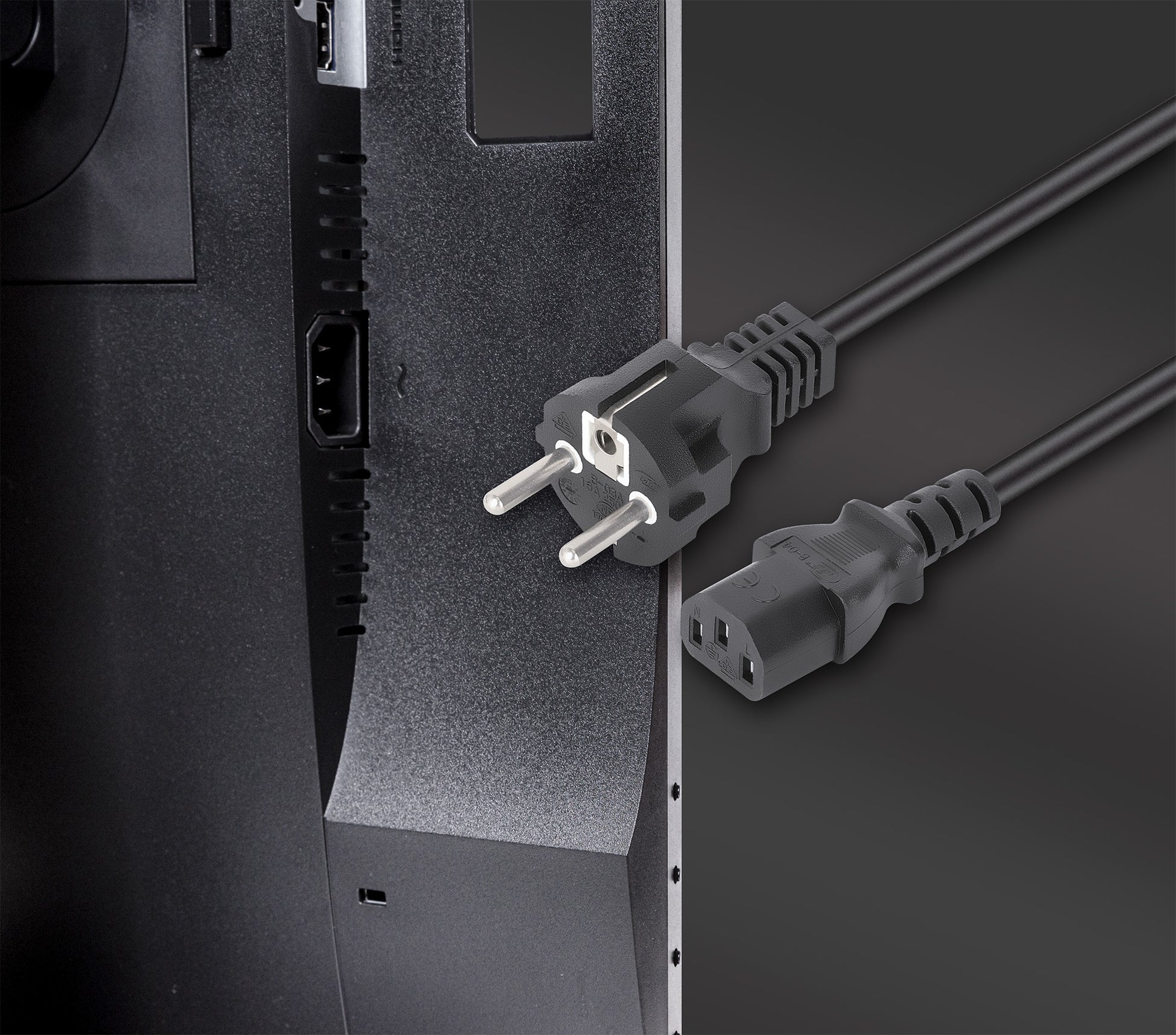 EU Power Cable C13 to CEE 7/7, 1 m Image 6