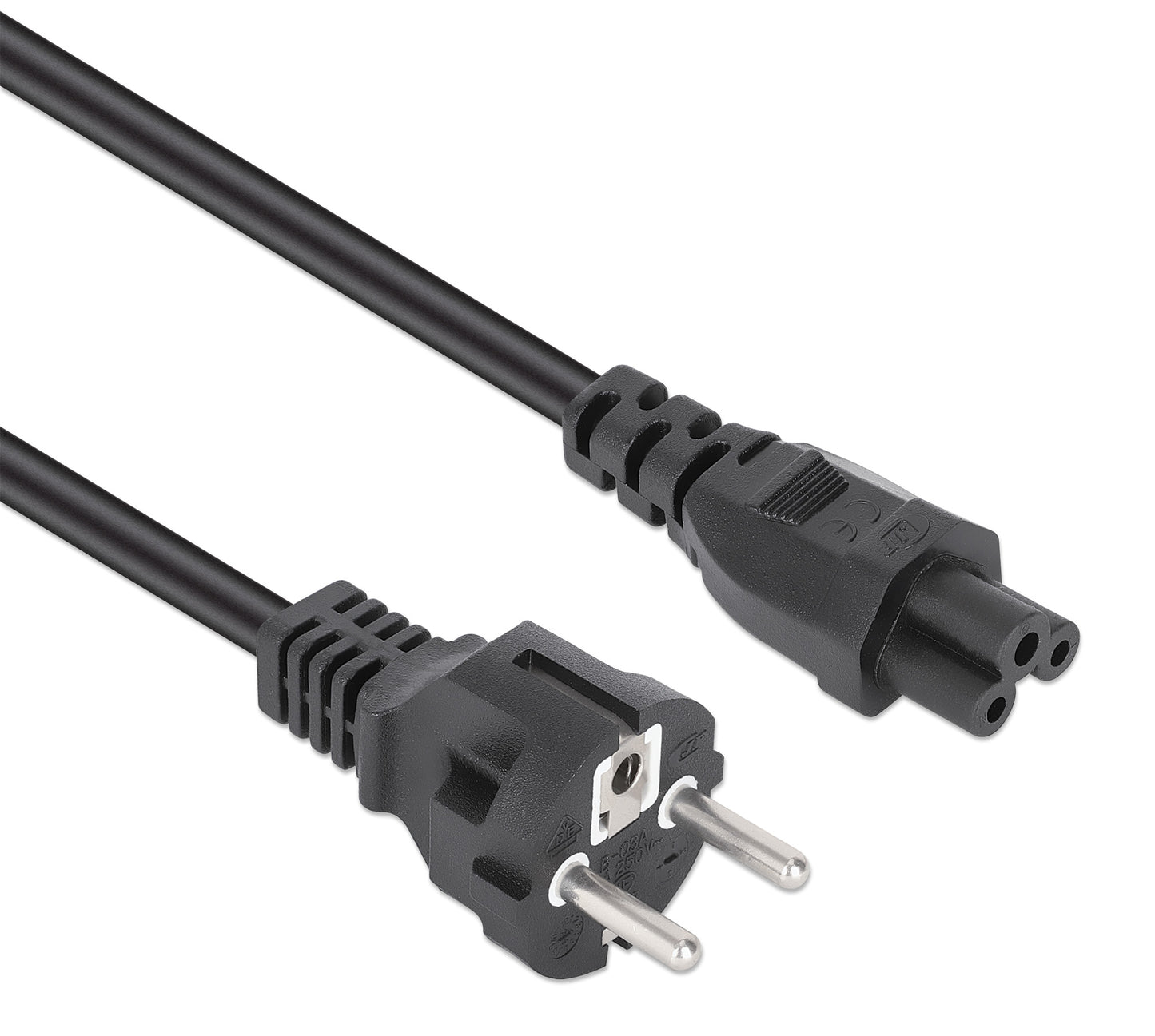 EU Power Cable C5 to CEE 7/7, 1 m Image 2