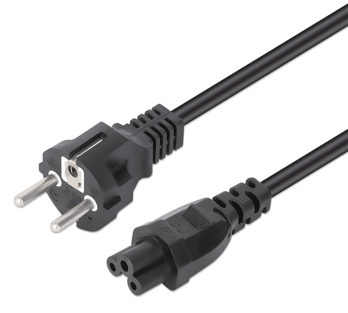EU Power Cable C5 to CEE 7/7, 1 m Image 1