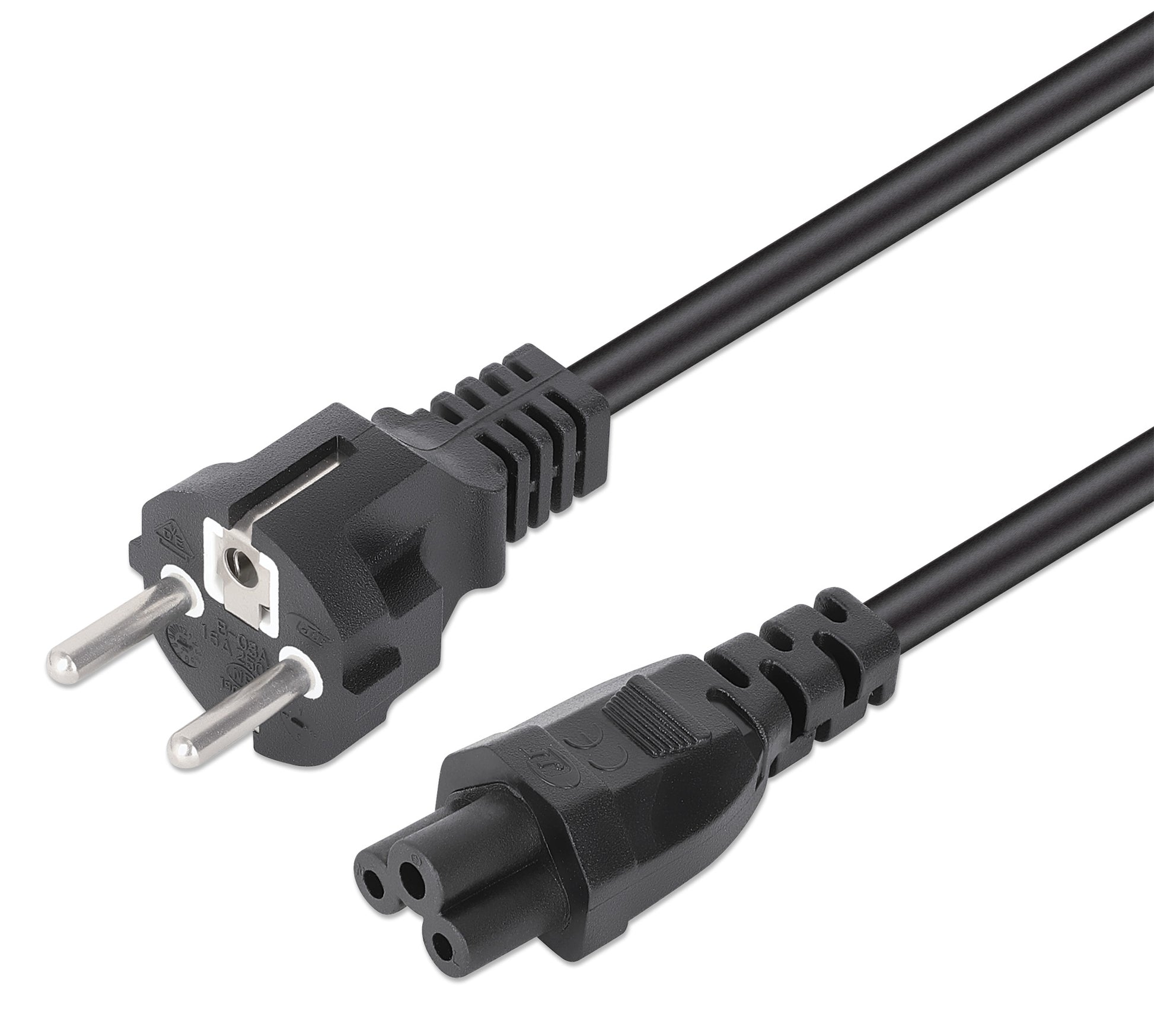 EU Power Cable C5 to CEE 7/7, 1 m Image 1
