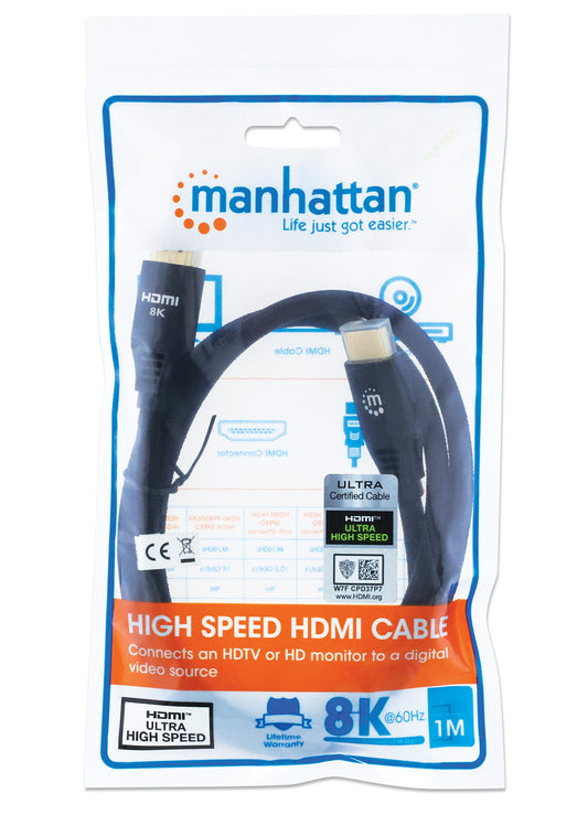 8K@60Hz Certified Ultra High Speed HDMI Cable with Ethernet, 1 m (3 ft.) Packaging Image 2