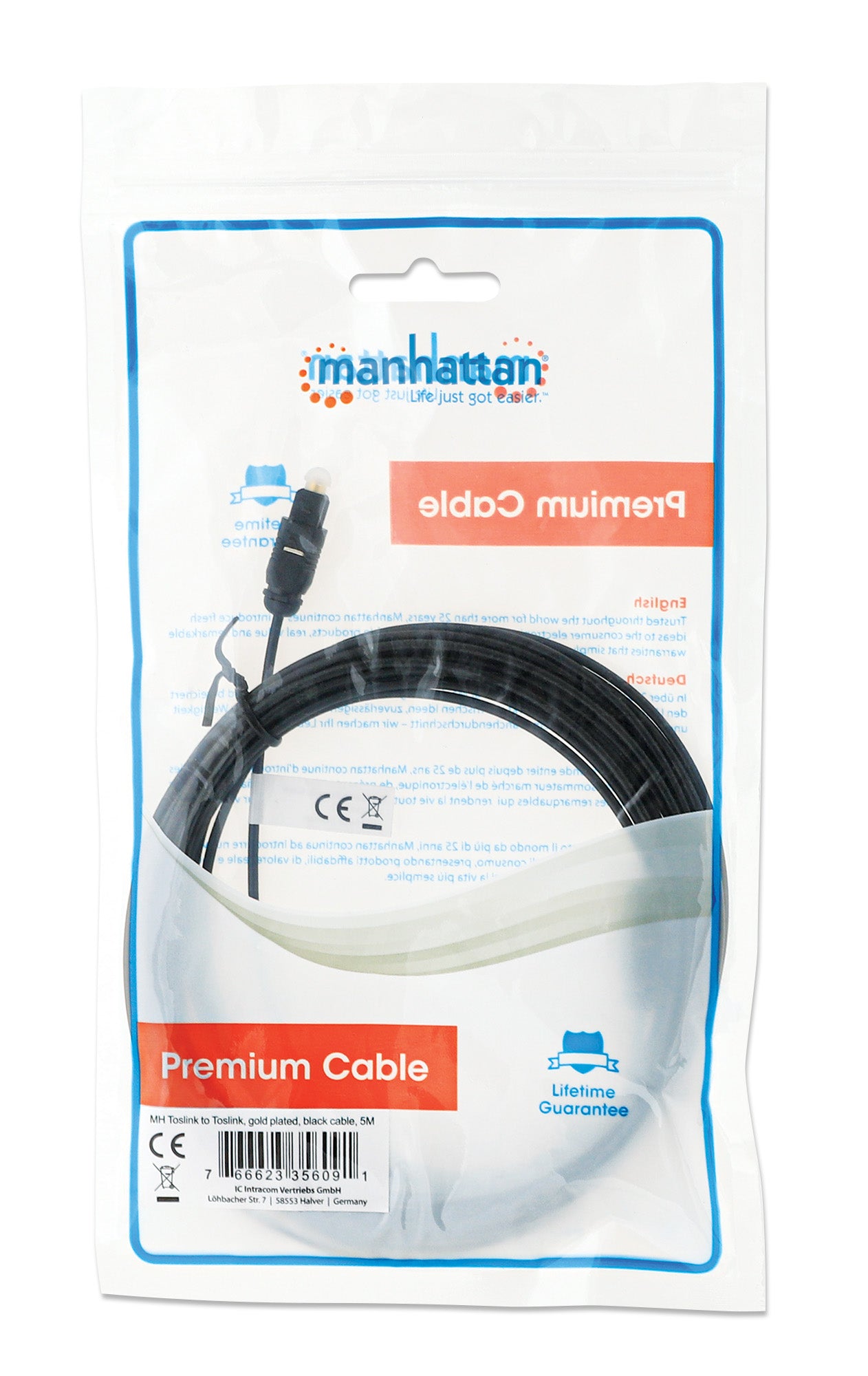 Toslink Digital Optical Audio Cable Packaging Image 2