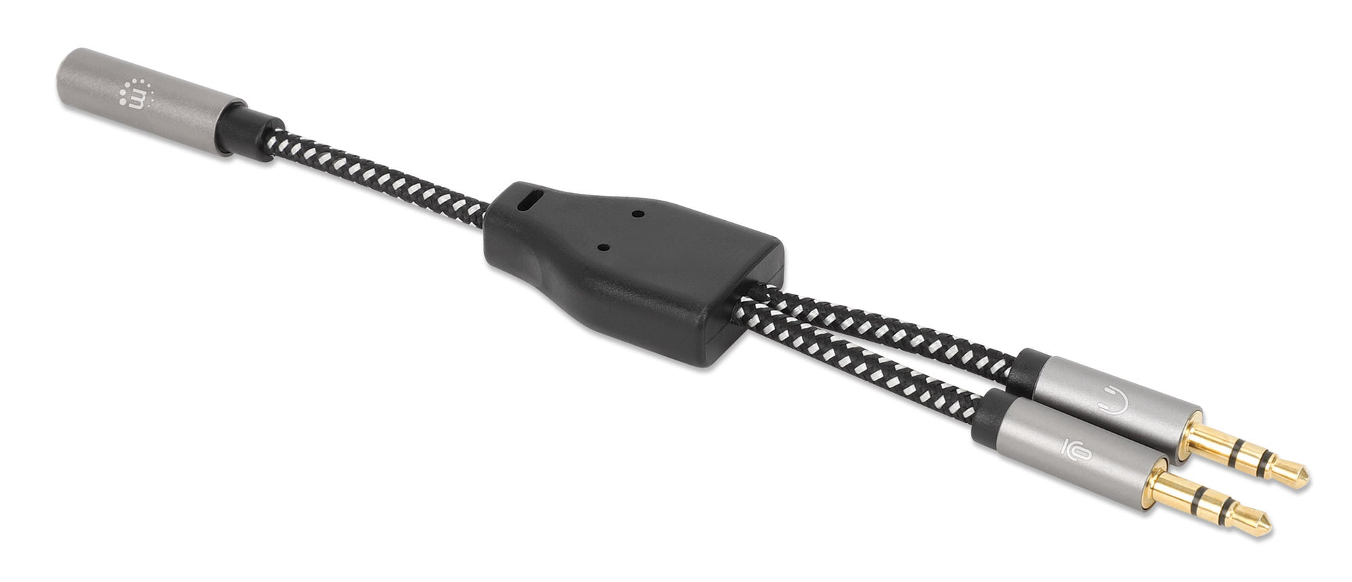 Headset Adapter Cable with Stereo Audio Aux Y-Splitter Image 3