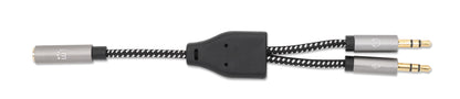 Headset Adapter Cable with Stereo Audio Aux Y-Splitter Image 4