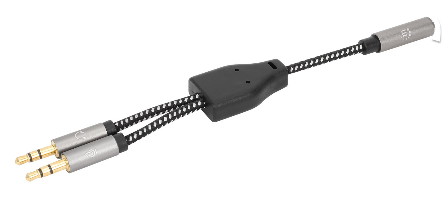 Headset Adapter Cable with Stereo Audio Aux Y-Splitter Image 5