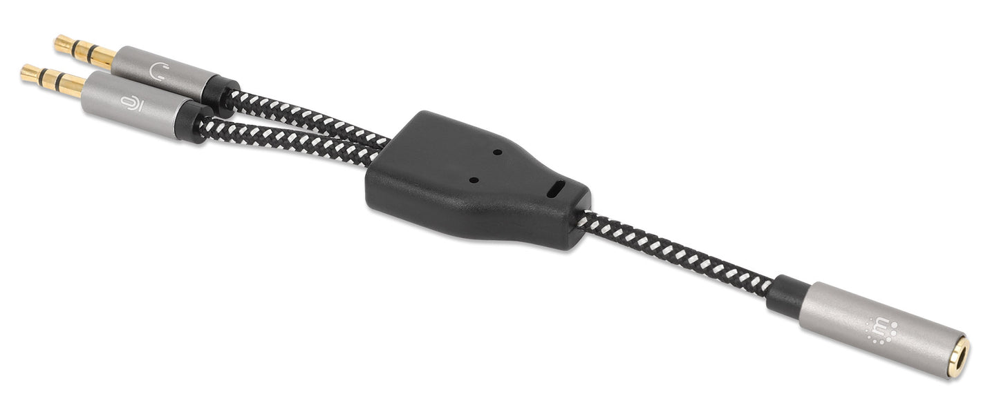 Headset Adapter Cable with Stereo Audio Aux Y-Splitter Image 6