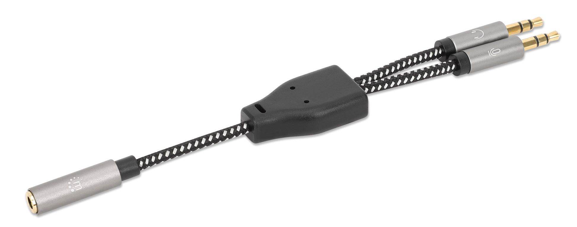 Headset Adapter Cable with Stereo Audio Aux Y-Splitter Image 1