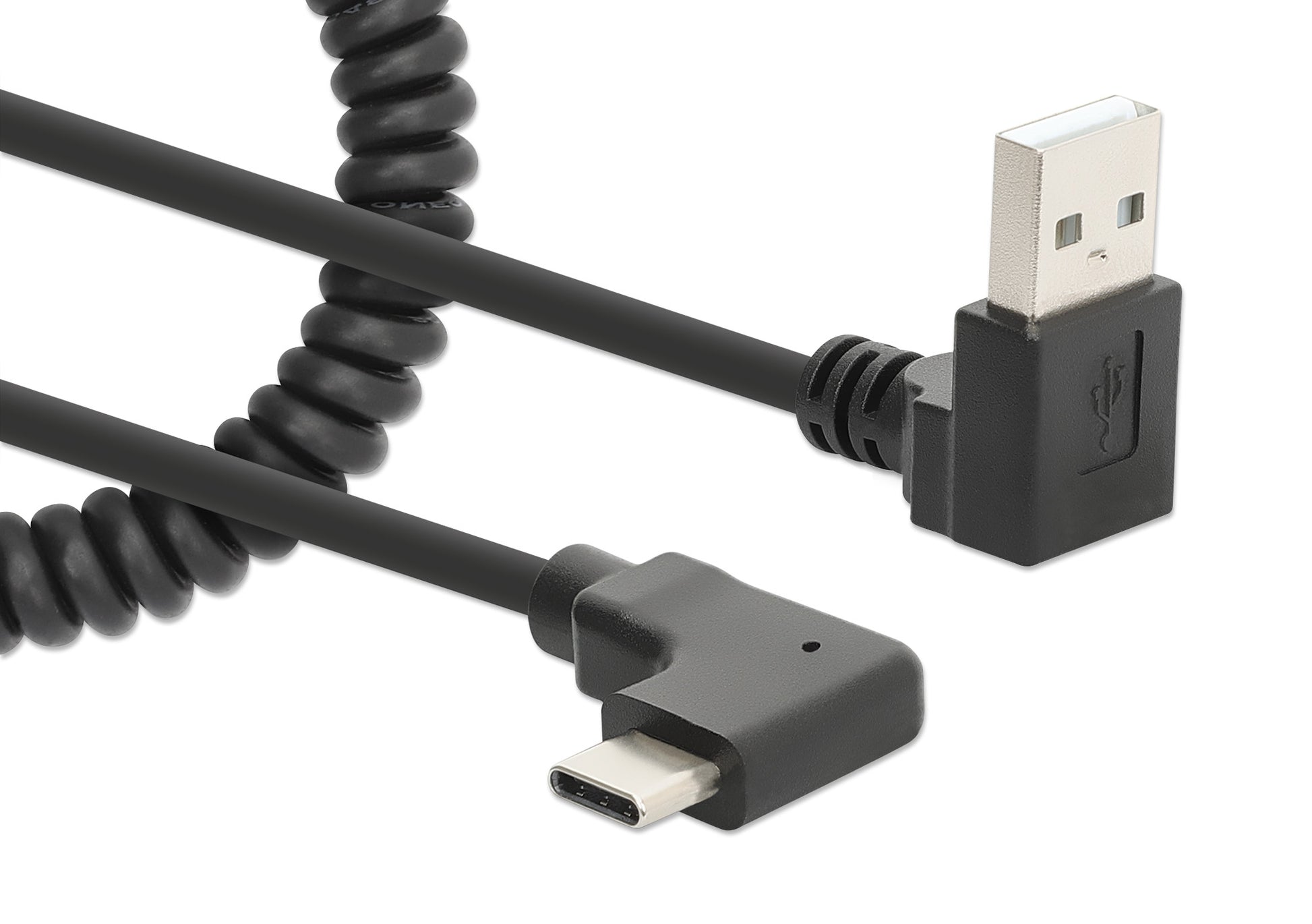 Coiled USB-A to USB-C Charging Cable Image 3