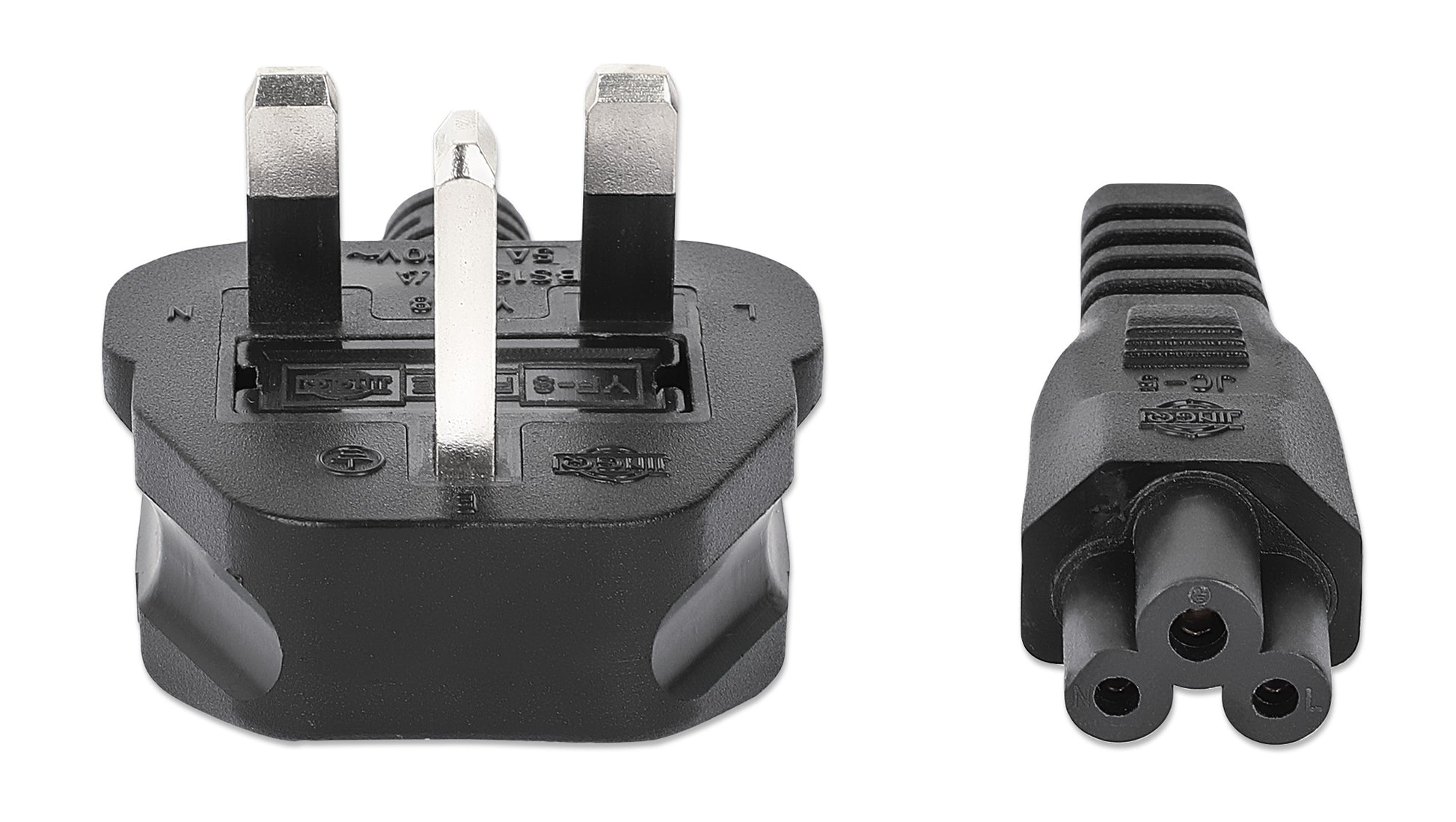 UK Power Cable C5 to BS1363, 1.8 m Image 3