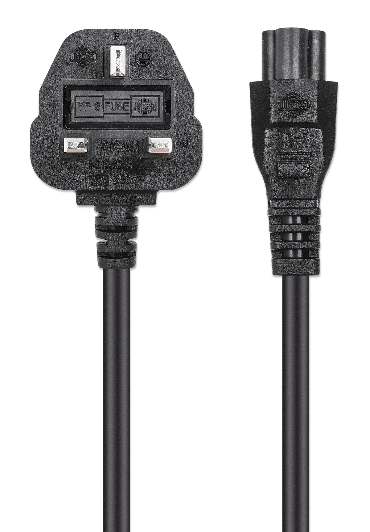 UK Power Cable C5 to BS1363, 1.8 m Image 4